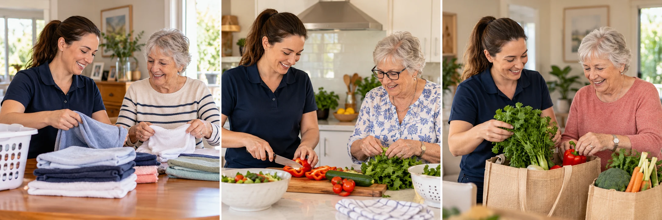 Illustration of practical shopping assistance at home